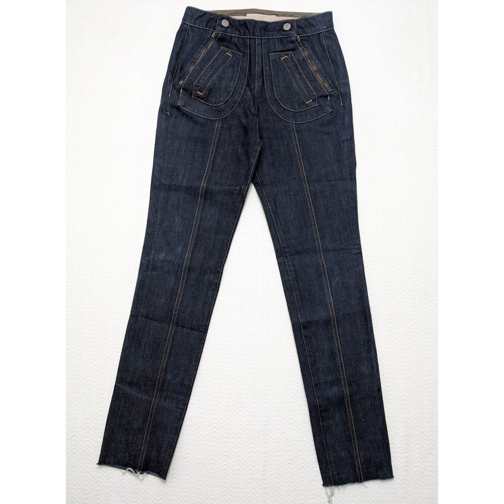 Womens Stella McCartney Sz 27 Jeans Slim Ankle Midrise Dark Wash Retro